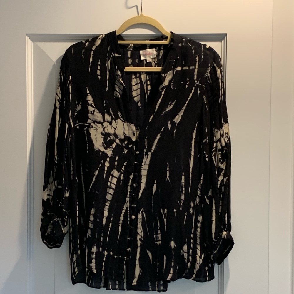 PARKER • TIE DYE BUTTON DOWN BLOUSE •